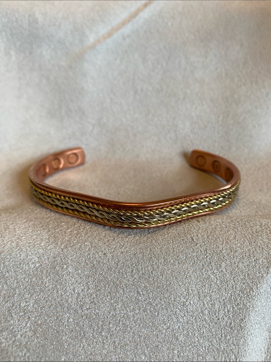 therapy Other - Earth Therapy Copper Cuff Bracelet with Brass Braided Ends